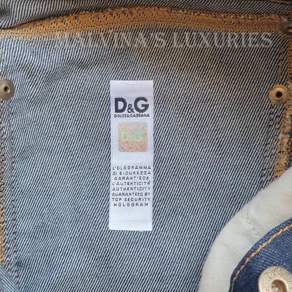 D&G by DOLCE & GABBANA JEANS GIRLY STRAIGHT LEG COTTON sz 26 US 2 - Picture 11 of 11